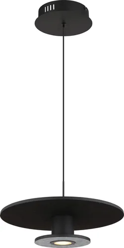 Pendellampe CARTER: Elegante Hängelampe für Esstisch - Moderne Pendellampe aus schwarzem Metall und Aluminium, mit Memoryfunktion für 3 Lichtstufen. Ideal für stilvolle Wohnzimmer und Esstische.