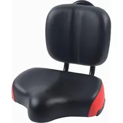 SachsenRAD Weicher Fahrradsattel mit verstellbarer Rückenlehne - Komfortabler Fahrradsattel mit breitem Design und stoßdämpfender Gummifeder. Ideal für lange Fahrten, passt auf die meisten Fahrräder. Einfache Installation mit Montageschlüssel.