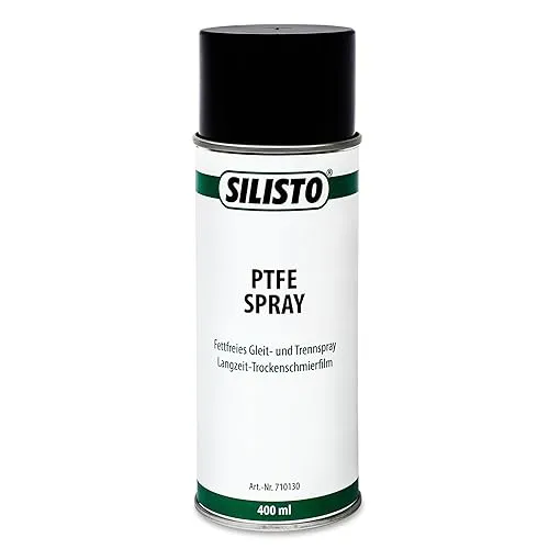 SILISTO PTFE Spray Teflonspray 400ml - Fettfreies Gleit- und Trennspray - Kettenöl Fahrrad - Kriechöl - Kontaktspray - Universalschmiermittel