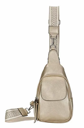 ITALYSHOP24 Schultertasche Damen CrossOver Body bag Sling Brusttasche Umhängetasche Leder Optik (Spar-Set Crossover mit Brustgurt, Brustgurt Schultergurt mit verschiedenen Muster, austauschbar), Rucksack, langes Riemen, leicht, viele Fächer, RV-Fach Rückseite