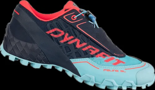 Dynafit W Feline Sl Blau - Dämpfender Damen Trailrunning Schuh - Laufschuhe für Damen, atmungsaktiv und dämpfend für höchsten Komfort beim Trailrunning in der Größe EU 38,5.