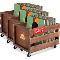 Stagecaptain SPK-100 BN Schallplattenkiste