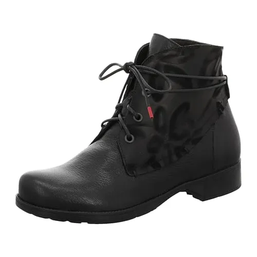 THINK! Damen Denk Chelsea-Stiefel, Schwarz/Kombi 0020, 41 EU - Wanderschuhe mit einfach austauschbarer Innensohle für mehr Komfort und warmem Softfutter, ideal für lange Spaziergänge und nachhaltige Nutzung.