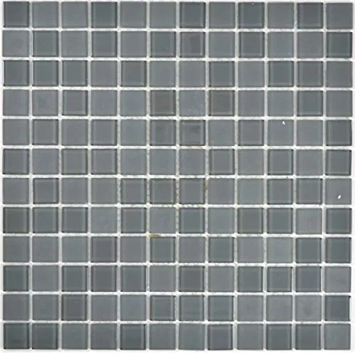 Mosaik Fliesen Glasmosaik anthrazit grau matt Mosaikplatte MOS63-2602