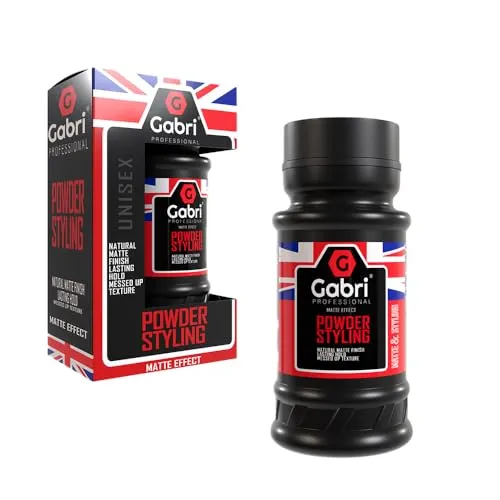 Gabri Hair Styling Powder Wax 21g | Volumizing Thickening Dust Powder | Flexible Hold | Matt Look | Maximum Control | Texturising Powder for Men & Women (Matte Effect, 21 g (1er Pack))