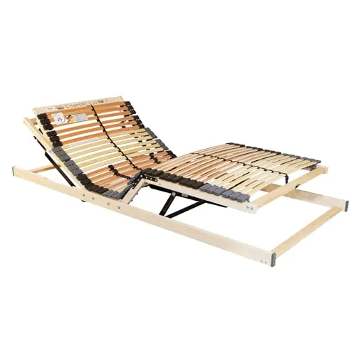 BeCo Comfort Lux Lattenrost 140 x 200 cm - 7-Zonen Lattenrost mit elektrischer Kopf-, Rücken- und Beinverstellung für optimalen Schlafkomfort. TÜV geprüft und 100 Nächte Probeschlafen, Made in Germany.