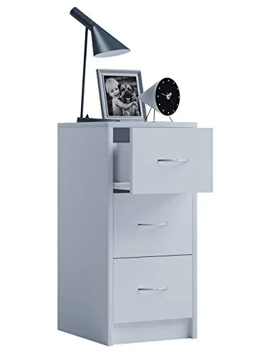 VCM Nachtschrank Boxal Maxi - Eleganter Nachttisch mit drei leichtgängigen Schubladen, ideal für zusätzlichen Stauraum. Maße: H. 65 x B. 33 x T. 35 cm, perfekt für jedes Schlafzimmer.