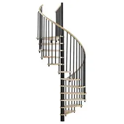 Minka Spindeltreppe Spiral Wood 38 in schwarz von Minka