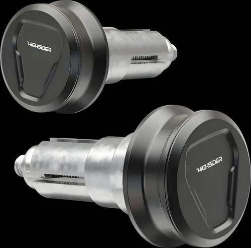 HIGHSIDER ESAGANO-XS Lenkergewichte, schwarz - Motorradzubehör mit edel designte Lenkerenden, perfekt kombinierbar mit den abgestimmten Lenkergriffen für ein stilvolles Fahrerlebnis.