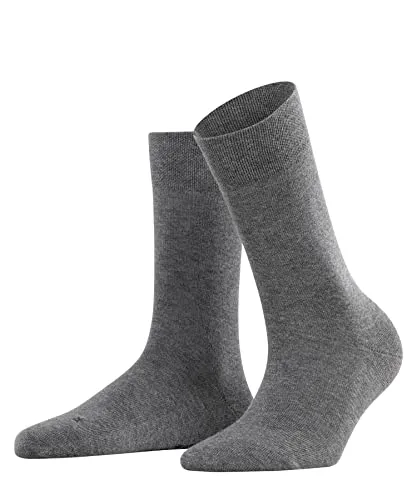 FALKE Damen Socken Sensitive London, Baumwolle, 1 Paar, Grau (Greymix 3399), 35-38