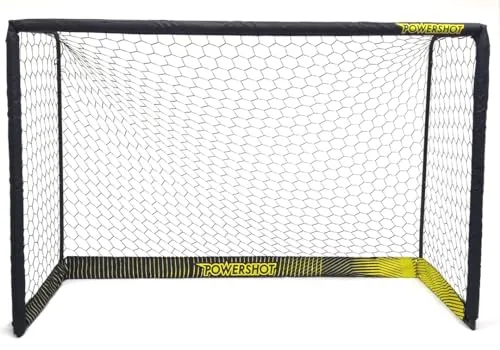 Fußballtor aus Stahl - Verschiedene Größe - Schwarz - Bodenverankerung und Transporttasche inkl. (2,4 x 1,6 m)