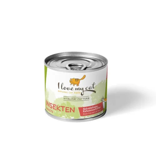Bellfor I love my cat Katzenfutter Nass mit Insekten - 200g, für: Katzen