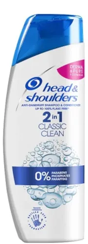 Head & Shoulders Classic Clean Anti-Schuppen Shampoo 400 ml - Effektives Anti-Schuppen Shampoo für sauberes und frisches Haar. Mit innovativer Technologie für bis zu 72 Stunden Schutz vor sichtbaren Schuppen und Juckreiz. Ideal für die tägliche Anwendung.