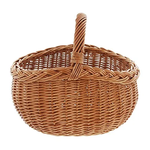 Frank Flechtwaren Allzweckkorb - Einkaufskorb Zopfrand braun - Körbe, stilvoller und robuster Einkaufskorb mit Zopfrand, ideal für den täglichen Einkauf oder als Aufbewahrungslösung.