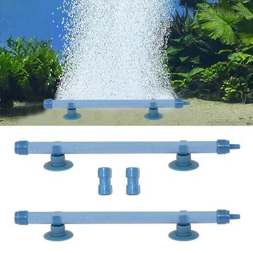 YDYSAA 2 Stück Luftstein Diffusor Aquarium Luftstein Blasen Aquarium Blase Diffusor Air Stone Diffusor Sauerstoffpumpe Diffusor Aquarium Luftstein Rohr für Aquarium Pumpe und Hydroponik 7 inch Blau