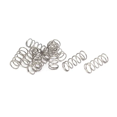 10Stk 304 Edelstahl Druckfedern Silberton 0,5mmx6mmx15mm