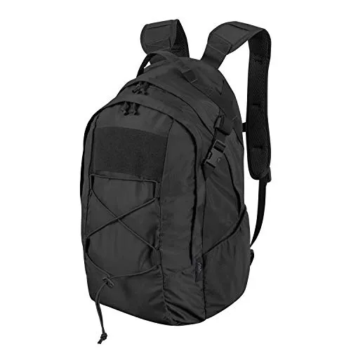 Helikon-Tex EDC Lite Pack - Nylon - Schwarz - Wanderrucksack mit verstellbarer Rückenlehne, gepolstert und ergonomisch. Geräumig mit zwei Fächern und MOLLE/PALS-kompatiblen Riemen für optimale Anpassungsfähigkeit.