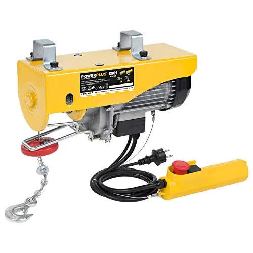 Powerplus POWX901 Flaschenzug 1000W - Induktionsmotor für 200/400kg - ELEKTRISCHER FLASCHENZUG - Heben Sie sicher bis zu 400 kg mit diesem leistungsstarken Induktionsmotor. Ideal für Werkstätten, inklusive Sicherheitsstopp und Montagezubehör.