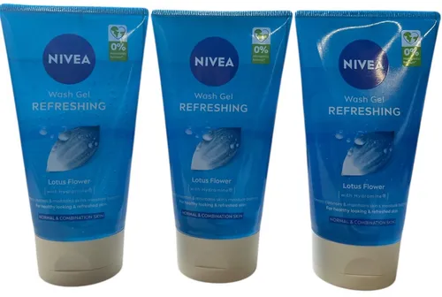 Produktbild Nivea Waschgel Refreshing Lotus Flower für Gesicht (3x150ml) 3 x