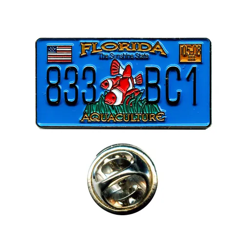Florida Autokennzeichen FL USA US Bundesstaaten Amerika Badge Pin Anstecker 0673