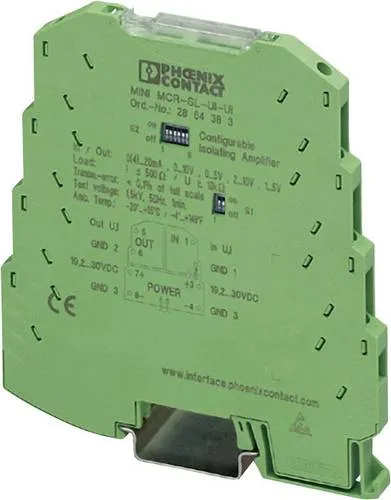 Phoenix Contact MINI MCR-SL-UI-UI-NC MCR-3-Wege-Trennverstärker - 3-Wege-Trennverstärker für die galvanische Trennung von Analogsignalen, konfigurierbar über DIP-Schalter, ideal für präzise Messungen in der Elektrotechnik.