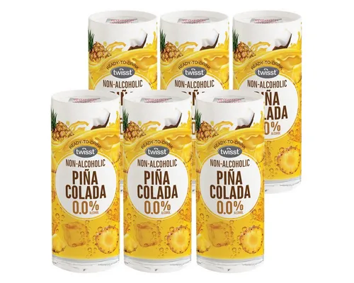 twisst Softgetränk, Twisst Pina Colada Kokosnuss und Ananas ohne Alkohol 240ml 6er Pack