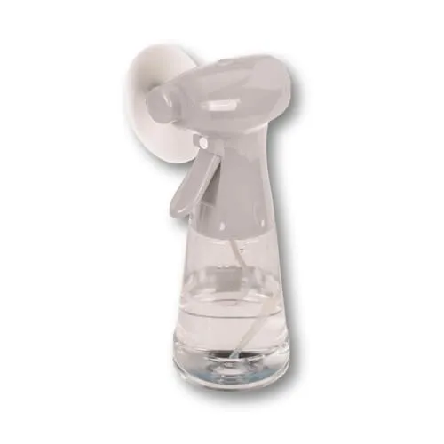 Close Up Ventilator mit Sprühflasche ca. 22 cm, weiß, aus Kunststoff, batteriebetrieben | für zu Hause und unterwegs | nachhaltig | 350 ml. Fassungsvermögen (Weiß)