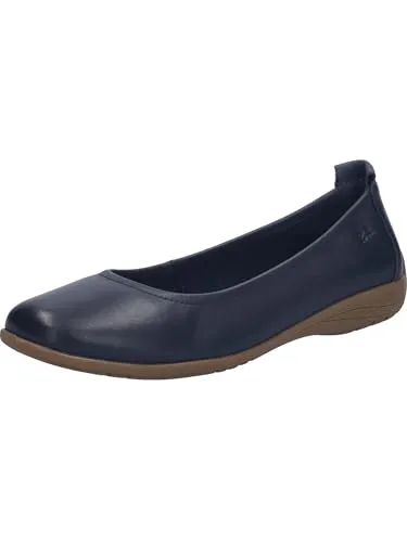 Josef Seibel Fenja 01 Damen-Loafer, flach, Indigo, 37EU - Hausschuhe aus hochwertigem Nappa-Leder, mit leichter Ago-Machart für optimalen Tragekomfort und Formbeständigkeit. Ideal für entspannte Tage zu Hause.