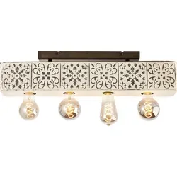 Vagos Deckenleuchte 4flg schwarz/weiß von Brilliant