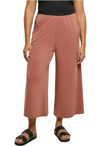 Urban Classics Damen Hose Ladies Modal Culotte, lässige 3/4 Länge Marlene Hose für Frauen - Lässige Urban Classics Culotte mit elastischem Gummibund für optimalen Sitz. Aus hochwertiger Modal-Polyester-Mischung gefertigt, bietet sie Komfort und Bewegungsfreiheit in Größen XS-5XL.