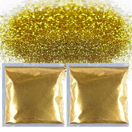 Zeeorymn Glitzer zum Basteln 100g,Gold Glitzerpulver Glitter Pulver Glitzer Basteln Glitzerpuder für Nägel Gesicht Kartenbasteln Handwerk Nagelkunst