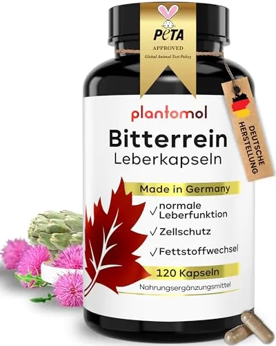 2-Monats Leber Kur - 120 Kapseln mit Mariendistel Artischocke Löwenzahn & Cholin - Leber-Komplex - Laborgeprüft