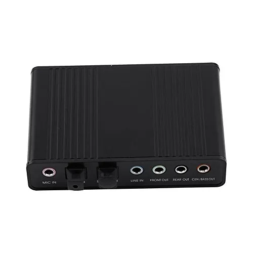 Goshyda Audio-Soundkarte, hochwertige 6-Kanal-Soundkarte USB Externer digitaler optischer SPDIF-Audioausgangsadapter für PC