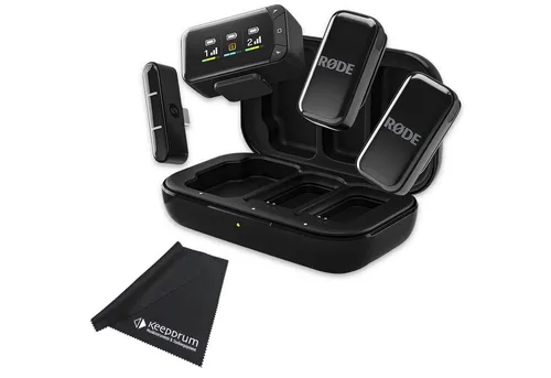 RØDE Rode Wireless Micro Camera Kit – Drahtloses Mikrofon-System für Smartphones und DSLRs - Vielseitiges drahtloses Mikrofonsystem mit zwei Mikrofonen und praktischen Empfängern für nahtlose Audioaufnahmen. Ideal für Content Creator, die professionelle Qualität schätzen.