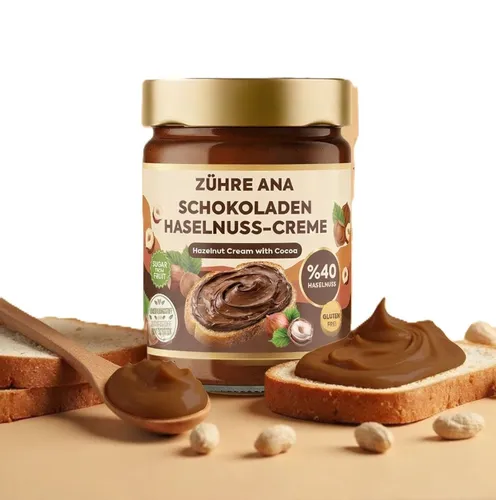 Schokoladen Haselnuss Creme 315g- %40 Haselnüsse, streichbar, aromatisch