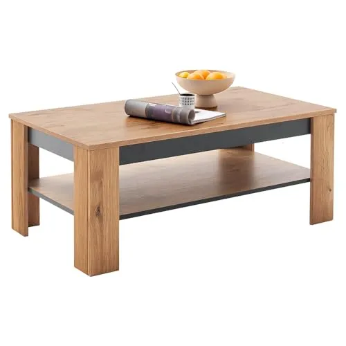 Lomadox Wohnzimmer Sofatisch Couchtisch in Eiche Nachbildung