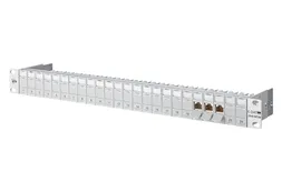 Metz Connect BTR E-DAT Modul 24x8 Patch Panel - Hellgrau RAL 7035, 1U 24 Ports für effiziente Netzwerkinstallationen