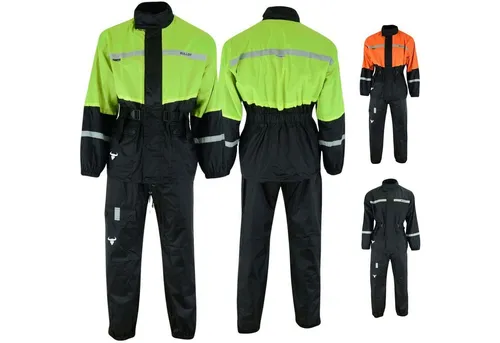 BULLDT Motorrad Regenkombi 2-teilig für Herren – Wasserdichte Regenjacke & Regenhose - Funktionsjacken – 100% wind- und wasserdicht mit reflektierenden Elementen für optimale Sichtbarkeit bei Nacht, ideal für Motorradfahrer und Outdoor-Enthusiasten.