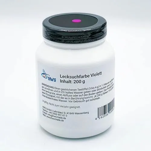 HWS Lecksuchfarbe Markierungsfarbstoff für Wasser, 200 g Dose (Violett)