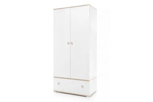 Deine Möbel 24 Kinderkleiderschrank OKTAVIA 01 - 2-türig, 90 cm breit - Kleiderschrank OKTAVIA 01 – Moderner 2-türiger Schrank für das Kinderzimmer mit viel Stauraum und robustem Design. Ideal für Ordnung und Stil, passend zu skandinavischen Einrichtungsstilen.