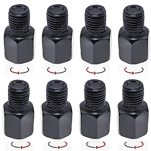 GZjiyu 8 Stk Spiegeladapter M10 Rechtsgewinde auf M8 Adapter Linksgewinde Rechtsgewinde für Moped Roller Motorrad Spiegel Adapter (Rechts und Linksgewinde je 4 Stk)