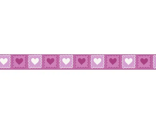 Bordüre 2818-38 Only Borders 9 selbstklebend Stick Up's Herzen pink 5 m x 5,3 cm