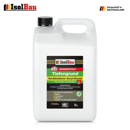 Isolbau Tiefengrund 5L Konzentrat 1:4 verdünnbar Tiefgrund Haftgrund Wand Boden