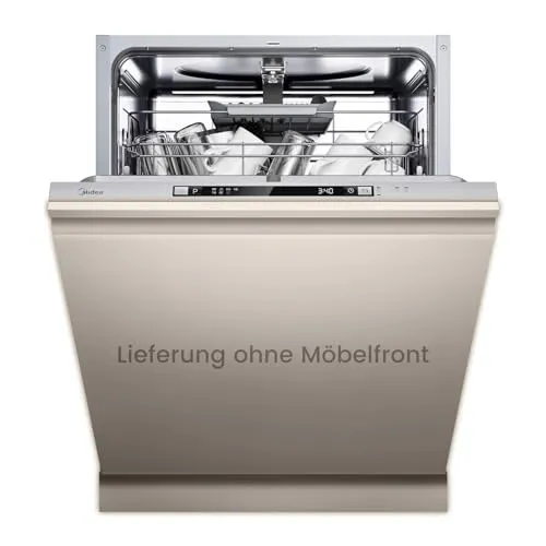 Midea SV 5.14K14C Geschirrspüler Vollintegriert 60cm - Vollintegrierter Geschirrspüler mit 14 Maßgedecken, automatischer Türöffnung und Home Connect für flexibles Spülen und maximale Bequemlichkeit.