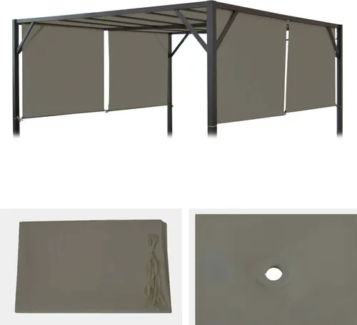 MCW Ersatzbezug Dach Für Pergola Beja 3x3m Taupe