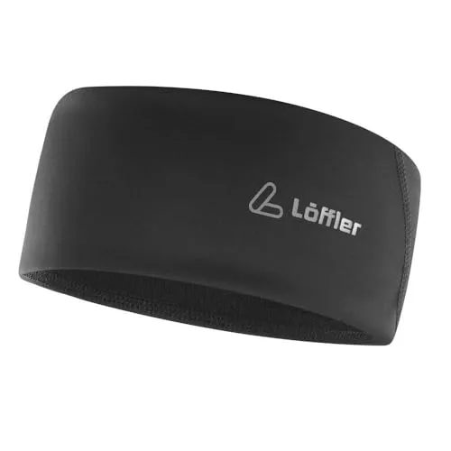 Löffler Windstopper Headband black (990) OS - Langlauf Mützen und Stirnbänder für Erwachsene, winddicht und atmungsaktiv mit reflektierenden Elementen für optimale Sichtbarkeit beim Outdoor-Sport.
