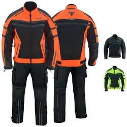 BULLDT Motorradkombi BLD323K (Set, 2-tlg., mit CE-Protektoren, Motorradjacke & Motorradhose) Herren Motorradkombi Tech-Mesh biker kombi mit Protektoren 52/L