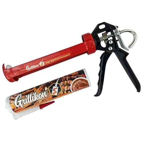 Grillikon Kartuschensoße Set mit Kartuschenpresse (Curry Ketchup)