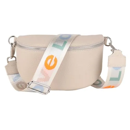 MIRROSI® Bauchtasche Damen in beige von MIRROSI