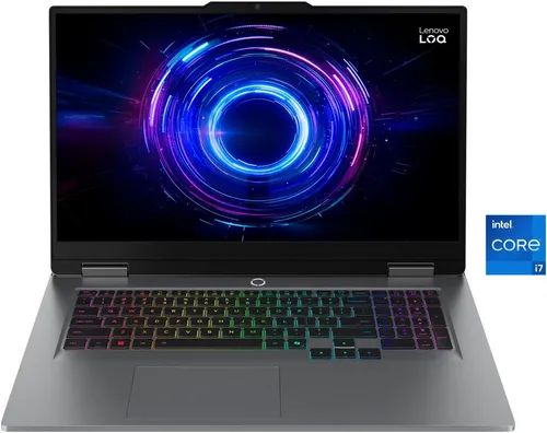 Lenovo LOQ 17IRX10 Gaming-Notebook mit RTX 5070 - Leistungsstarkes Gaming-Notebook mit 17,3 Zoll Display und Intel Core i7. Ideal für lange Gaming-Sessions dank 1000 GB SSD und 32 GB RAM. Vorinstalliertes Windows 11 für sofortige Nutzung.